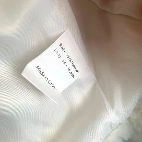 ALLEGRA K Cream/White Faux Fur Jacket Size xs - Picture 5 of 7